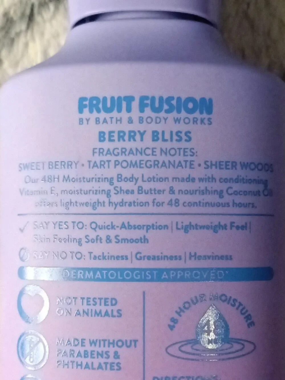 Bath & Body Works Fruit Fusion Berry Bliss Purple-Pink Lotion